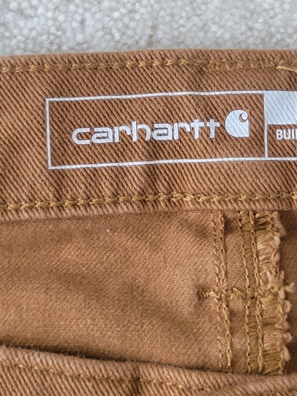 Carhartt Rugged Flex Relaxed Fit Twill Double Front Work Pant 16W Tan Womens - Picture 6 of 16